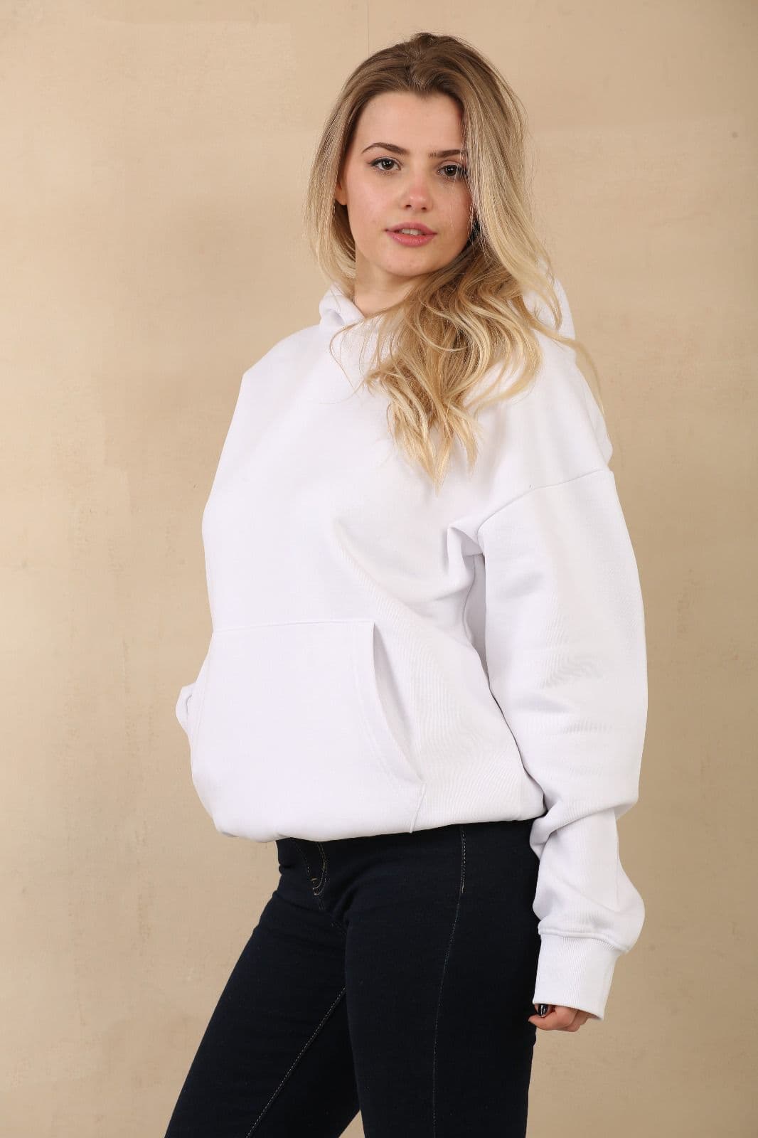 Premium Hoodie Oversize - White