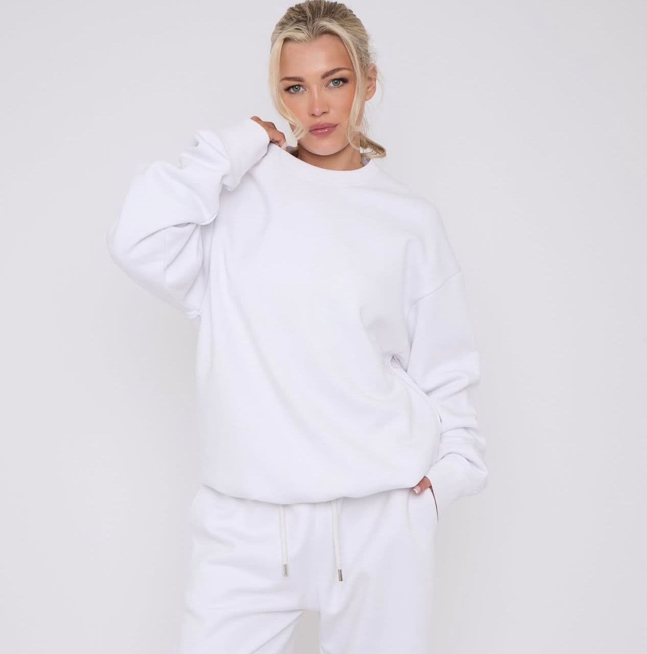 Premium Sweatshirt Sets - White