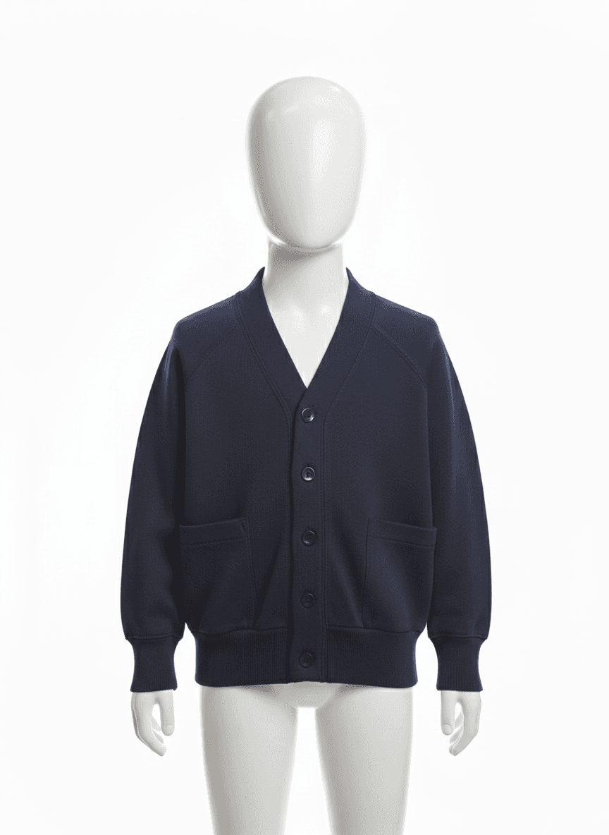 School Cardigan - Navy