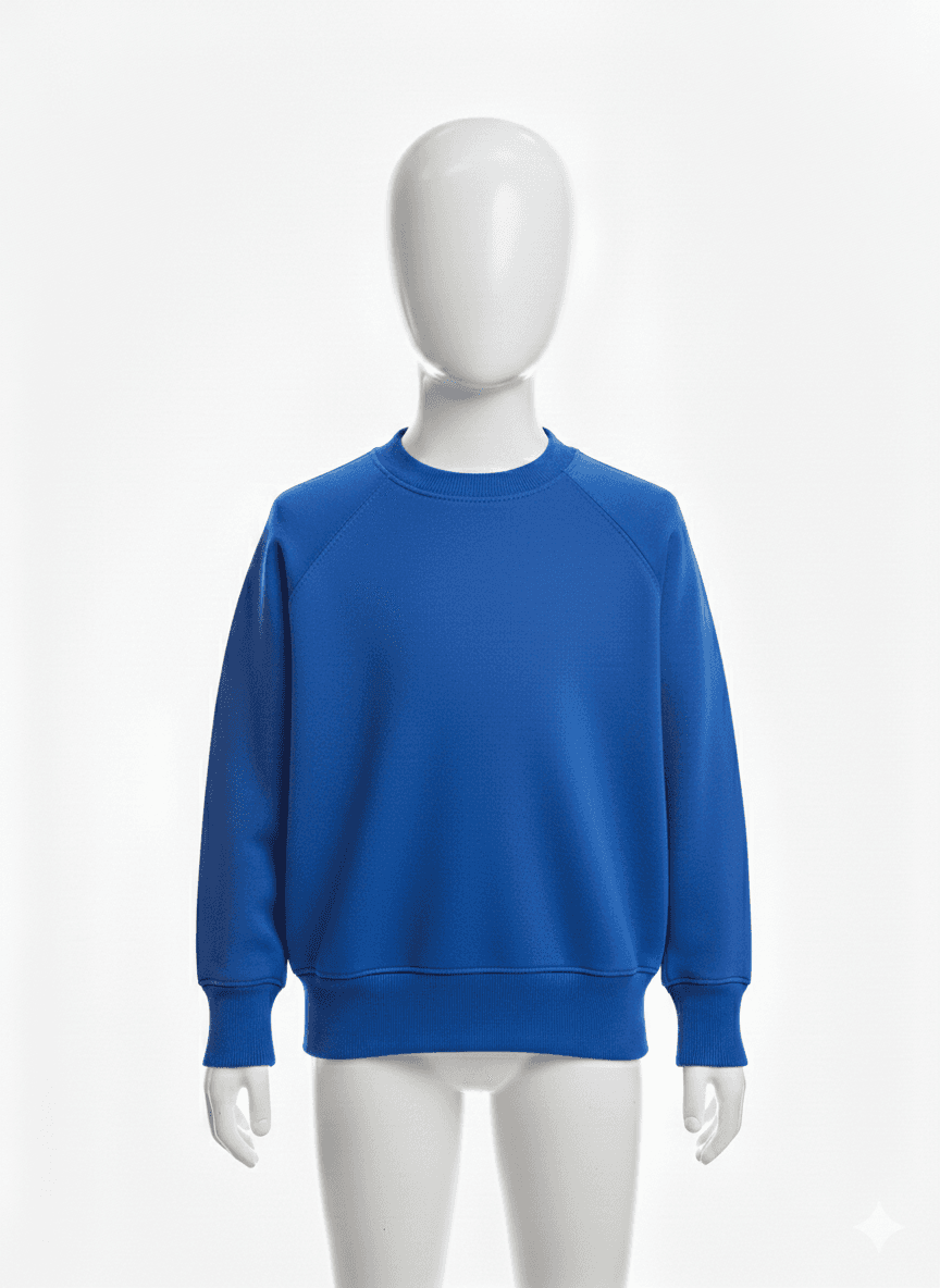 Primary Crewneck Jumper - Blue