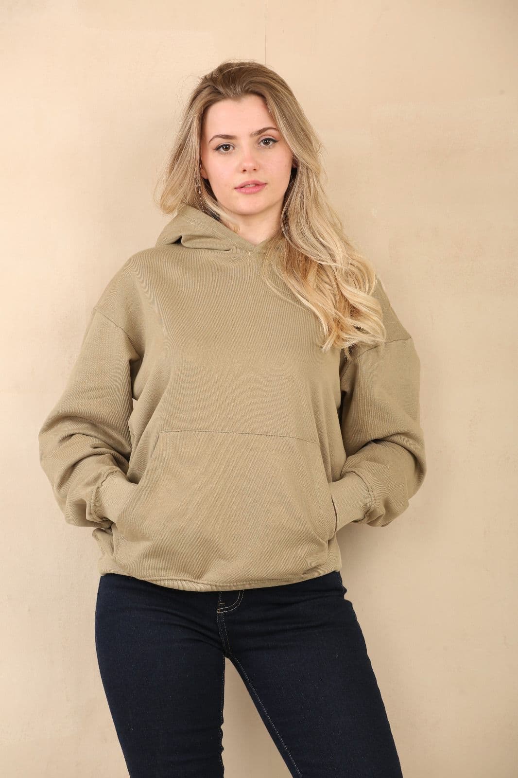Premium Hoodie Oversize - Khaki